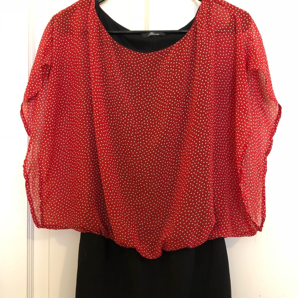 Red polka dot dress